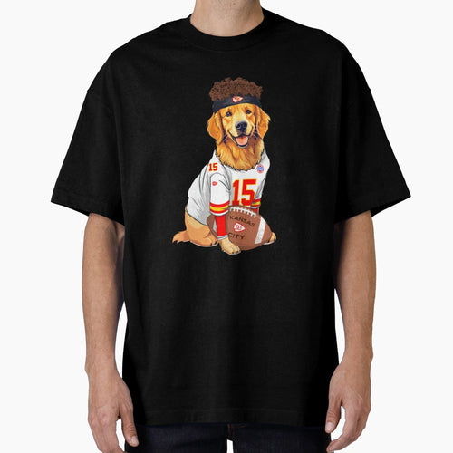 Kansas City Chiefs Golden Retriever T-Shirt - Minimalist Print for Adults - T-Shirt, Sweatshirt, Hoodie
