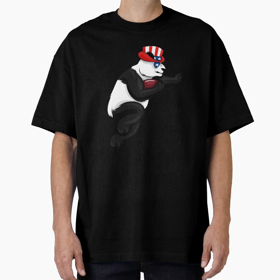 Panda Football 4Th July T-Shirt - Unique Graphic for Adults - T-Shirt, Sweatshirt, Hoodie