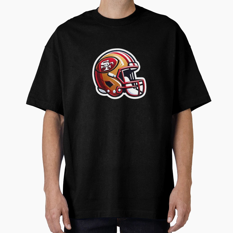 Red Gold Helmet Icon T-Shirt - Aesthetic Graphic Unisex - T-Shirt, Sweatshirt, Hoodie