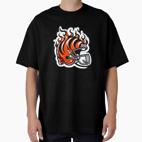 Cincinnati Flame Helmet T-Shirt - Unique Graphic Men Women - T-Shirt, Sweatshirt, Hoodie