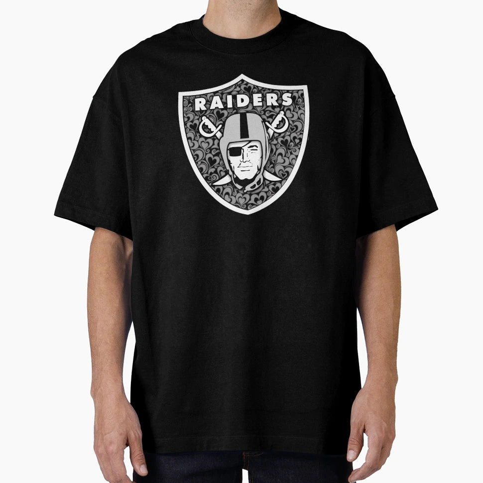 Raider Shield Hearts T-Shirt - Graphic Print for Adults - T-Shirt, Sweatshirt, Hoodie