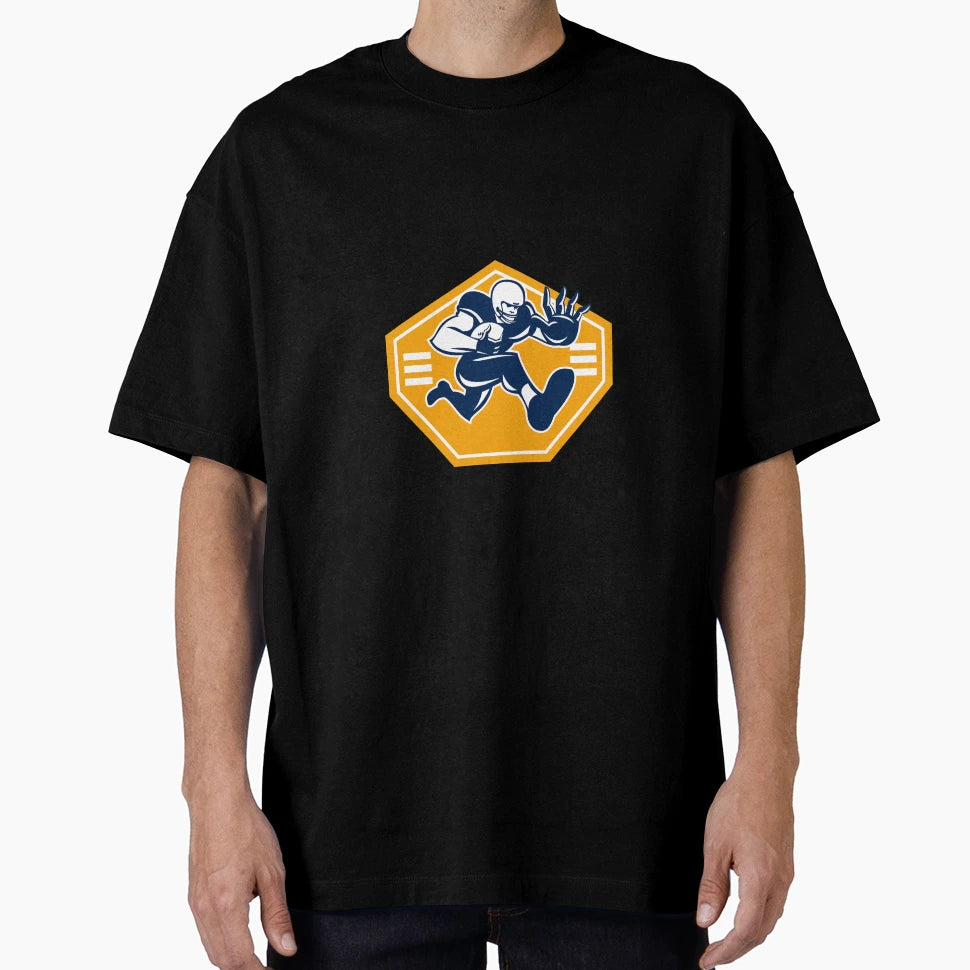 American Football Running Back Stiff Arm T-Shirt - Unique Graphic Men Women - T-Shirt, Sweatshirt, Hoodie