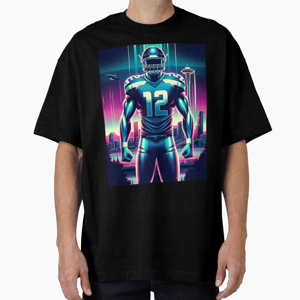 Synthwave Seattle T-Shirt - Minimalist Print for Adults - T-Shirt, Sweatshirt, Hoodie