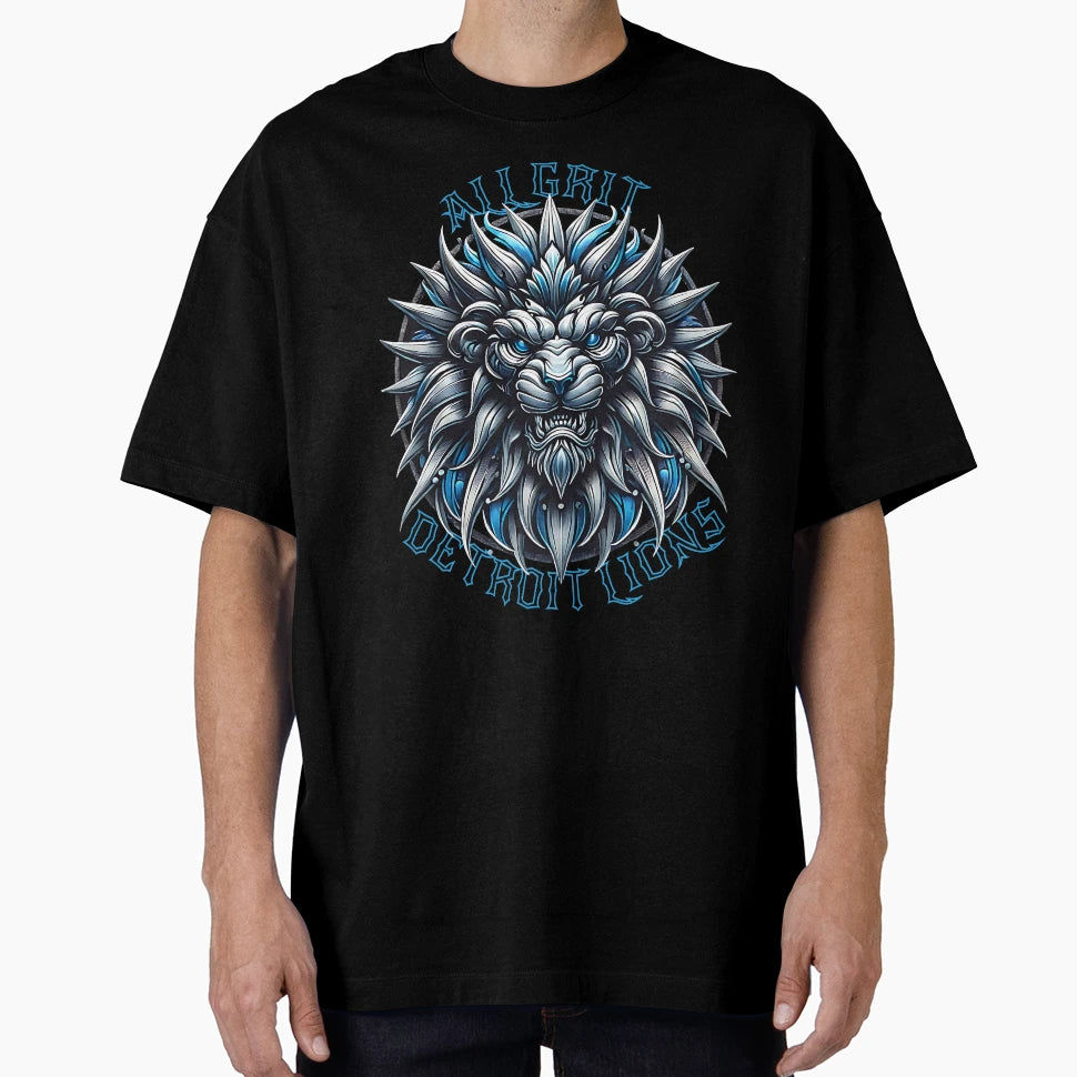 All Grit Detroit Lions Ii T-Shirt - Casual Everyday Wear Unisex - T-Shirt, Sweatshirt, Hoodie