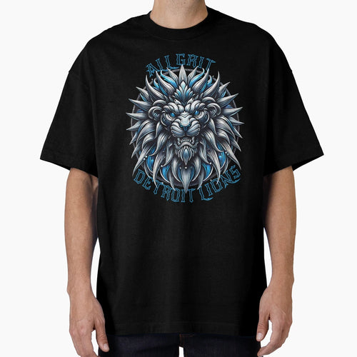 All Grit Detroit Lions Ii T-Shirt - Casual Everyday Wear Unisex - T-Shirt, Sweatshirt, Hoodie