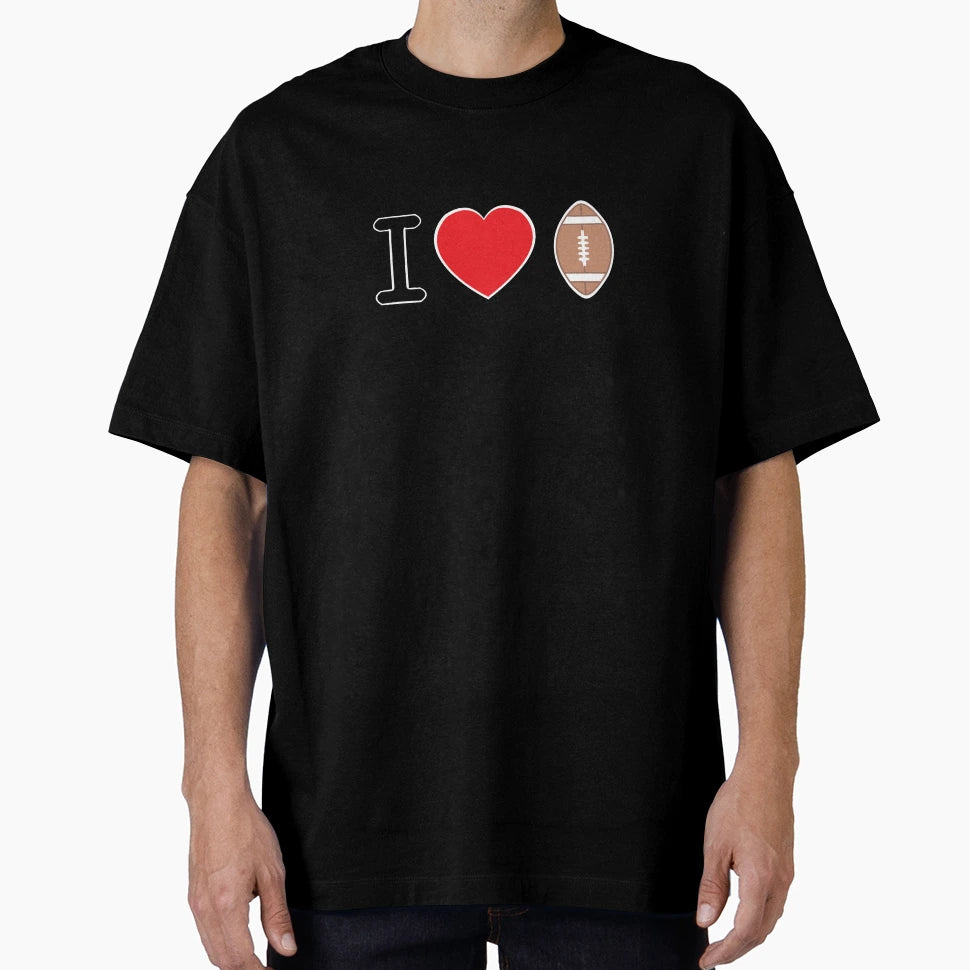 I Love Football T-Shirt - Unique Graphic for Adults - T-Shirt, Sweatshirt, Hoodie