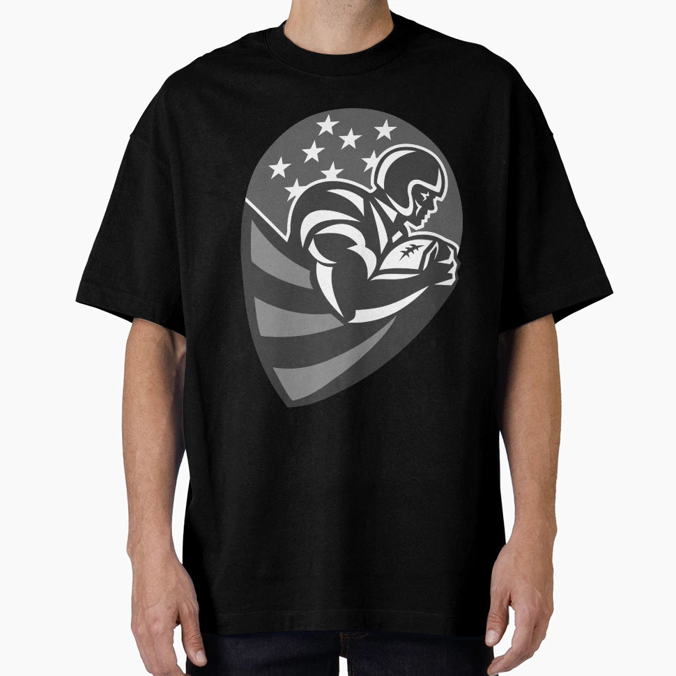 American Football Running Ball T-Shirt - Aesthetic Graphic Men Women - T-Shirt, Sweatshirt, Hoodie