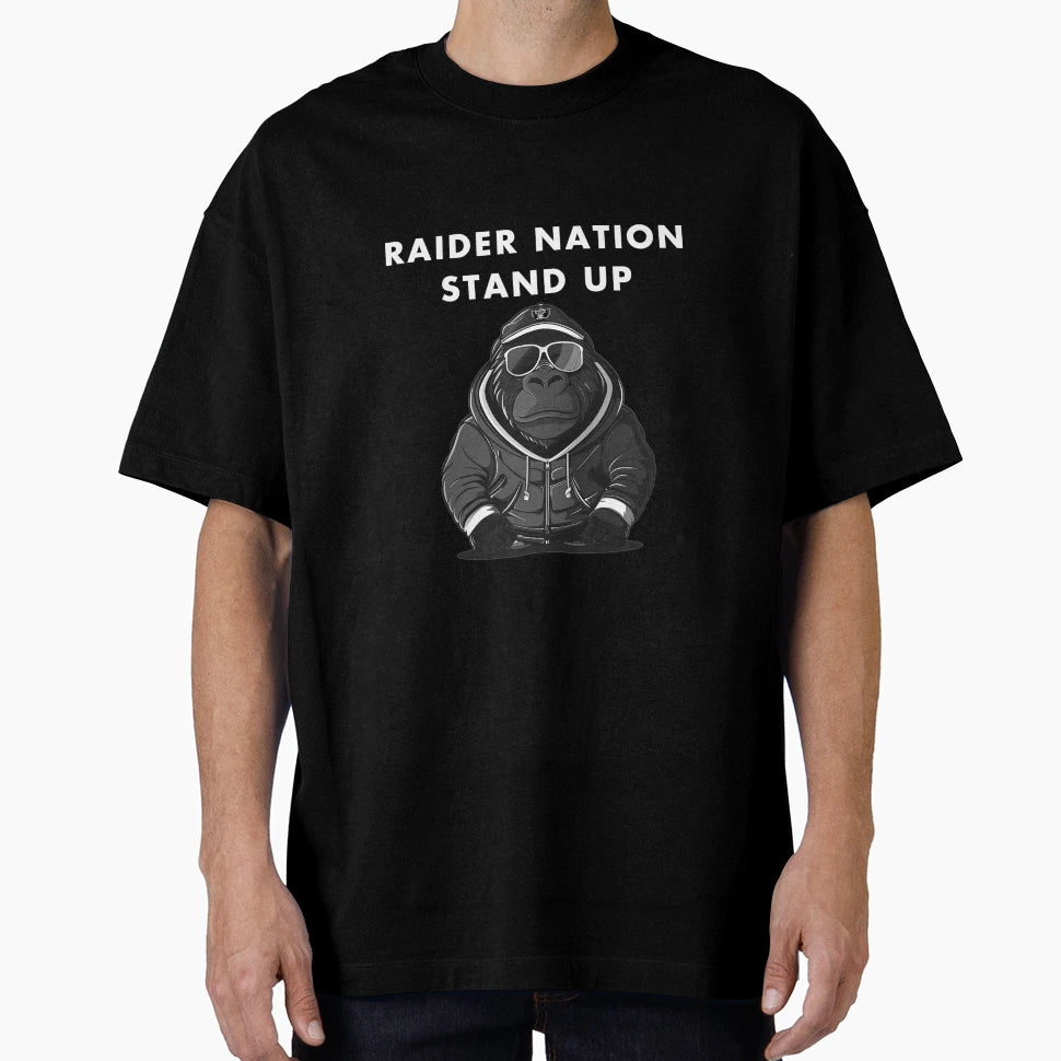 Gorilla Raider Nation Stand Up T-Shirt - Custom Art Print Unisex - T-Shirt, Sweatshirt, Hoodie