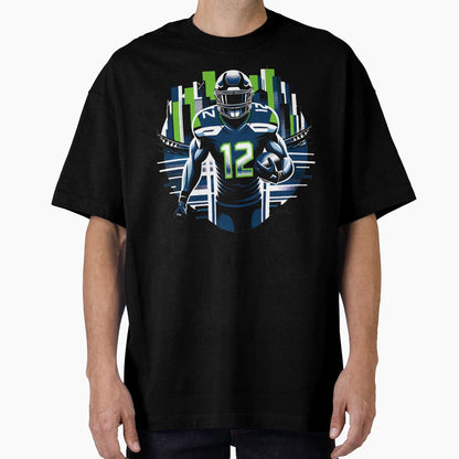 Seattle Football T-Shirt - Graphic Print Unisex - T-Shirt, Sweatshirt, Hoodie