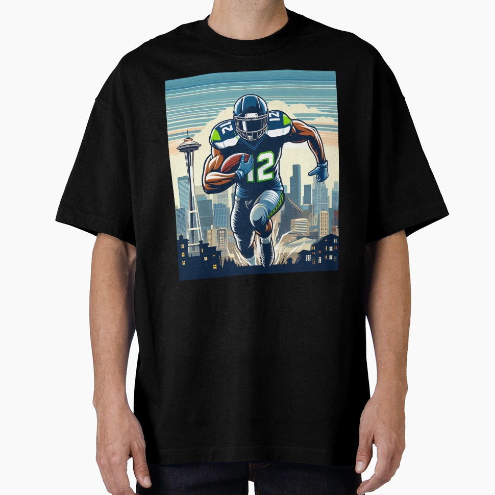 Seattle Football T-Shirt - Fun Novelty Design Men Women - T-Shirt, Sweatshirt, Hoodie
