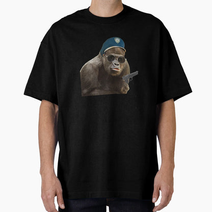 Funny Gorilla Cop Police T-Shirt - Minimalist Print Men Women - T-Shirt, Sweatshirt, Hoodie