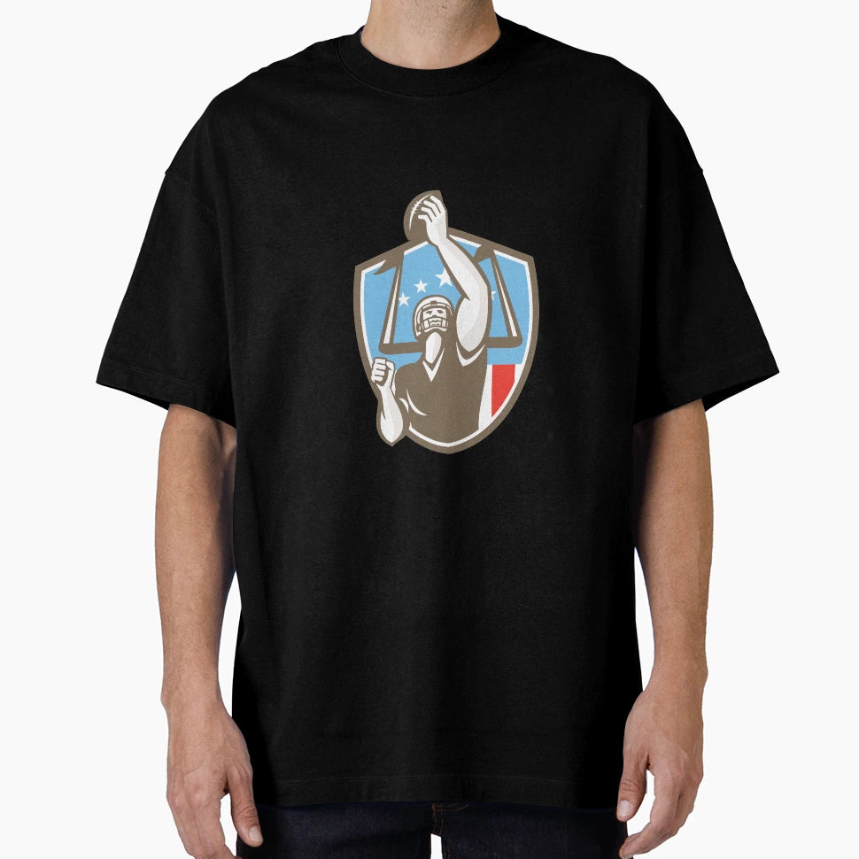 American Football Player Touchdown T-Shirt - Custom Art Print Men Women - T-Shirt, Sweatshirt, Hoodie