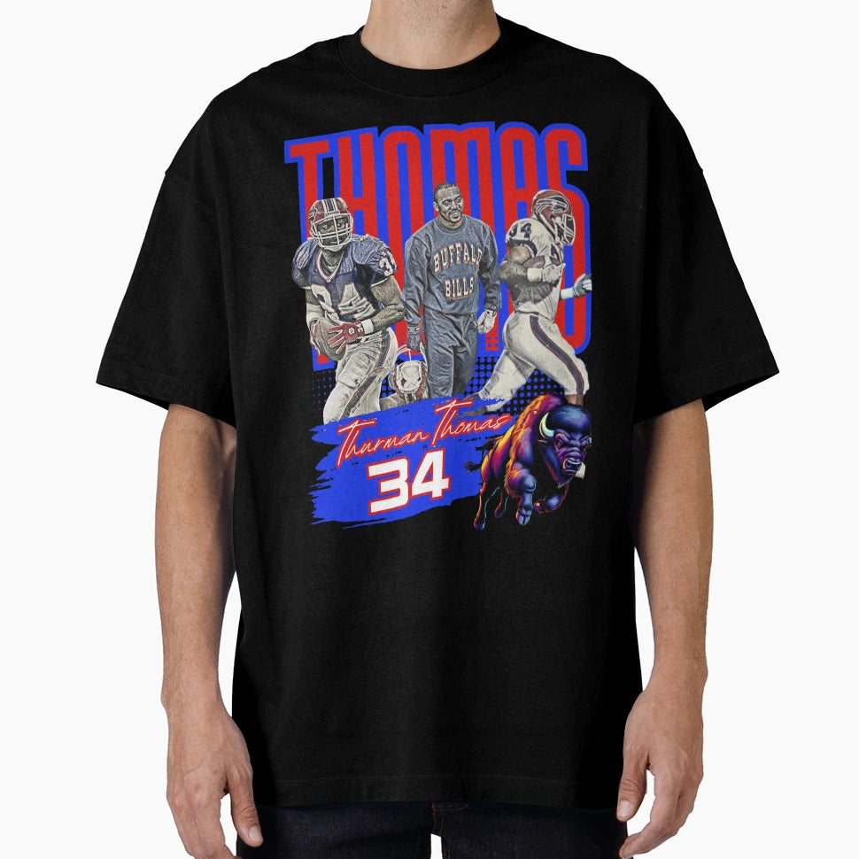 Thurman Thomas Buffalo Legend T-Shirt - Minimalist Print Men Women - T-Shirt, Sweatshirt, Hoodie
