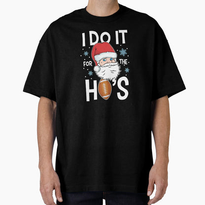 American Football Santa Ho Holiday Gift T-Shirt - Minimalist Print Unisex - T-Shirt, Sweatshirt, Hoodie