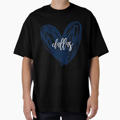 Dallas Cowboys Heart T-Shirt - Graphic Print for Adults - T-Shirt, Sweatshirt, Hoodie