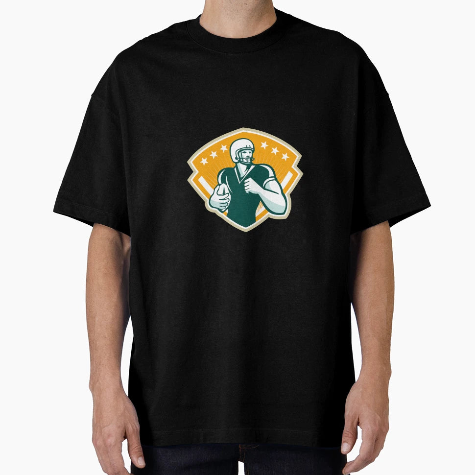 American Football Runningback Crest T-Shirt - Graphic Print Men Women - T-Shirt, Sweatshirt, Hoodie