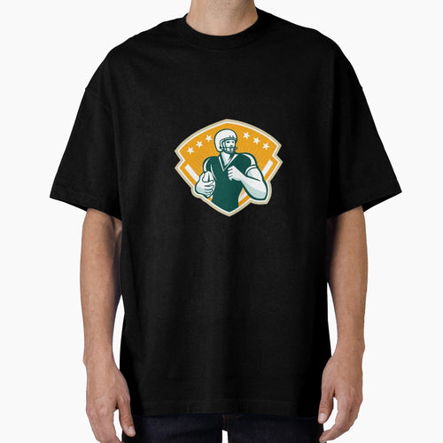American Football Runningback Crest T-Shirt - Graphic Print Men Women - T-Shirt, Sweatshirt, Hoodie