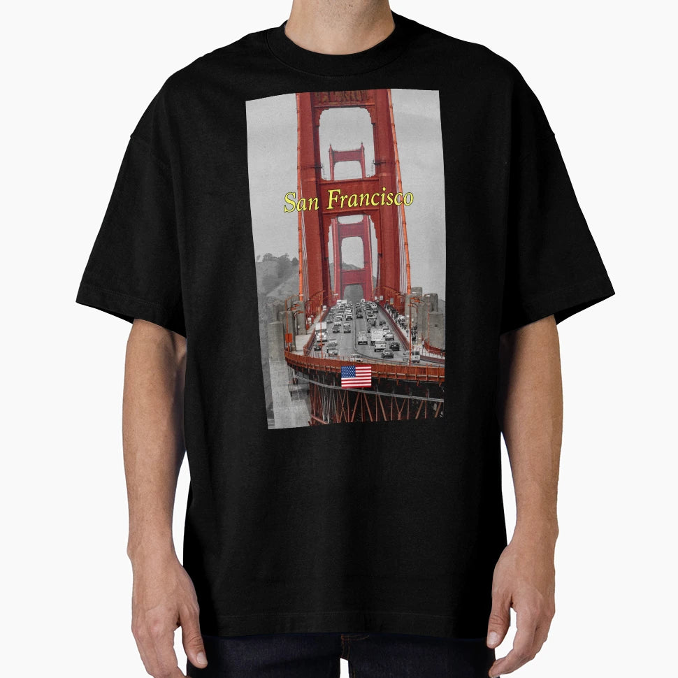 Golden Gate Bridge San Francisco T-Shirt - Trendy Graphic for Adults - T-Shirt, Sweatshirt, Hoodie