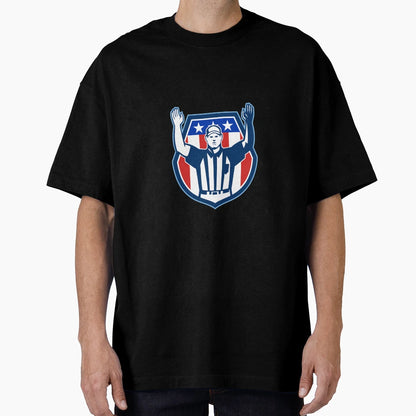 American Football Referee Touchdown T-Shirt - Graphic Print Unisex - T-Shirt, Sweatshirt, Hoodie