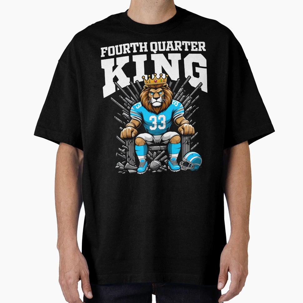 Fourth Quarter King Lions Football T-Shirt - Aesthetic Graphic Men Women - T-Shirt, Sweatshirt, Hoodie