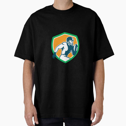 American Football Player Running Shield T-Shirt - Novelty Apparel Unisex - T-Shirt, Sweatshirt, Hoodie