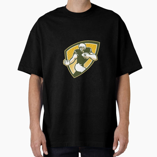 American Football Running Back Shield T-Shirt - Custom Art Print Unisex - T-Shirt, Sweatshirt, Hoodie