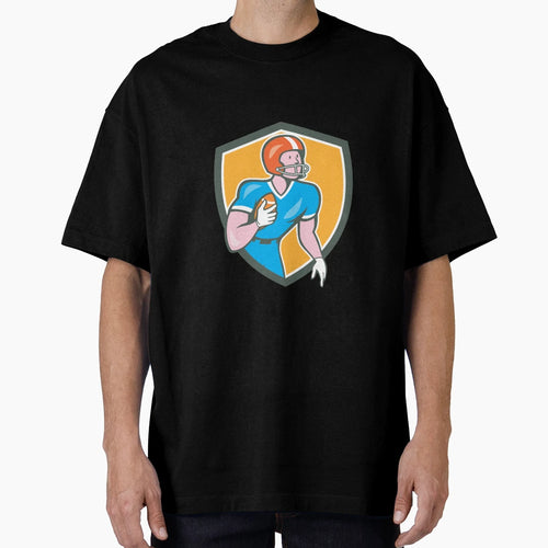 American Football Player Rusher Shield T-Shirt - Graphic Print for Adults - T-Shirt, Sweatshirt, Hoodie