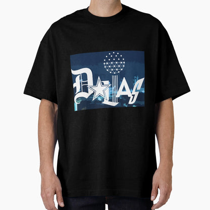 Dallas Logo Background Blue T-Shirt - Unique Graphic Men Women - T-Shirt, Sweatshirt, Hoodie
