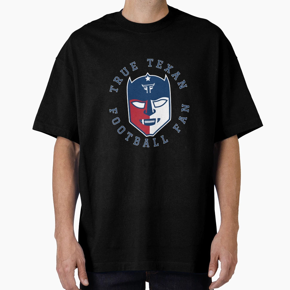 True Texan Football Fan Icon T-Shirt - Novelty Apparel for Adults - T-Shirt, Sweatshirt, Hoodie