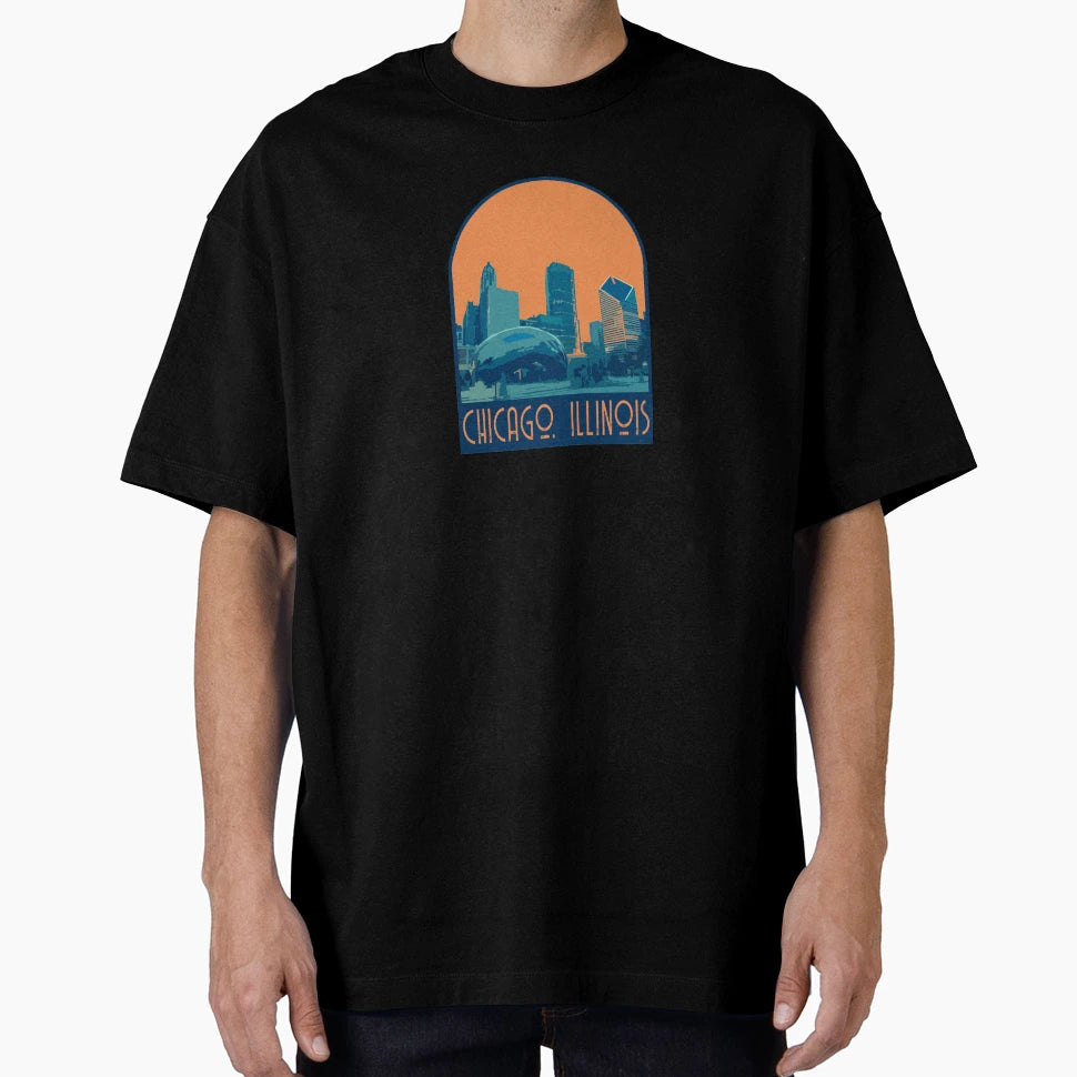 Chicago Decal T-Shirt - Fun Novelty Design Unisex - T-Shirt, Sweatshirt, Hoodie