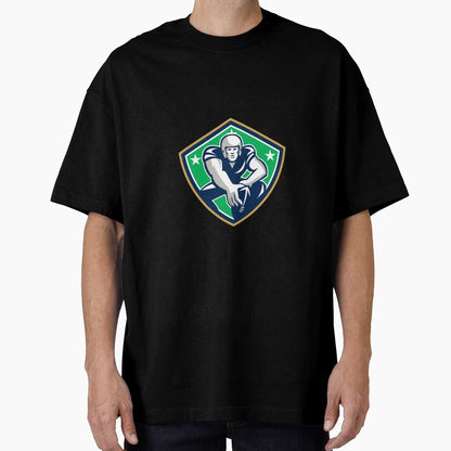 American Football Center Snap Front T-Shirt - Graphic Print Men Women - T-Shirt, Sweatshirt, Hoodie