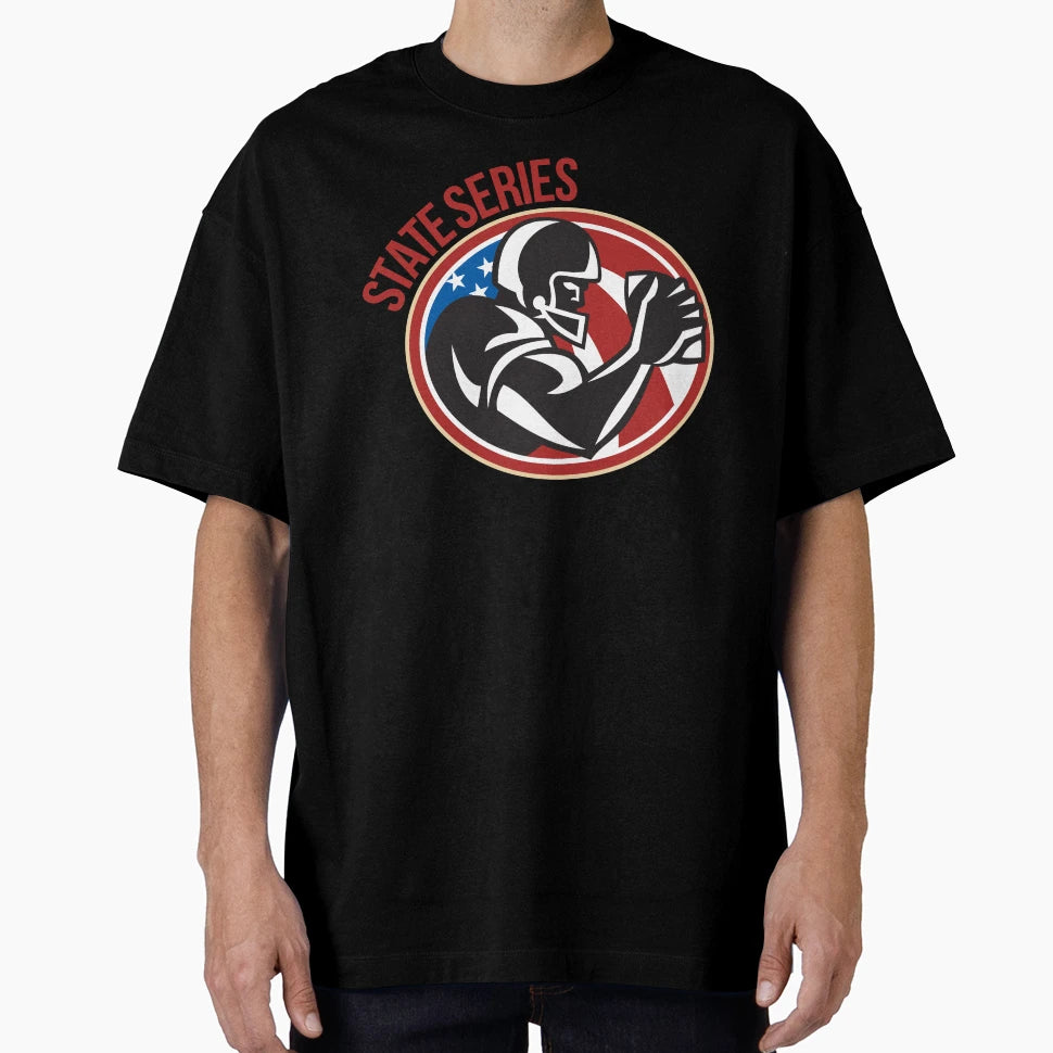 American Football State Series Ball T-Shirt - Aesthetic Graphic Men Women - T-Shirt, Sweatshirt, Hoodie