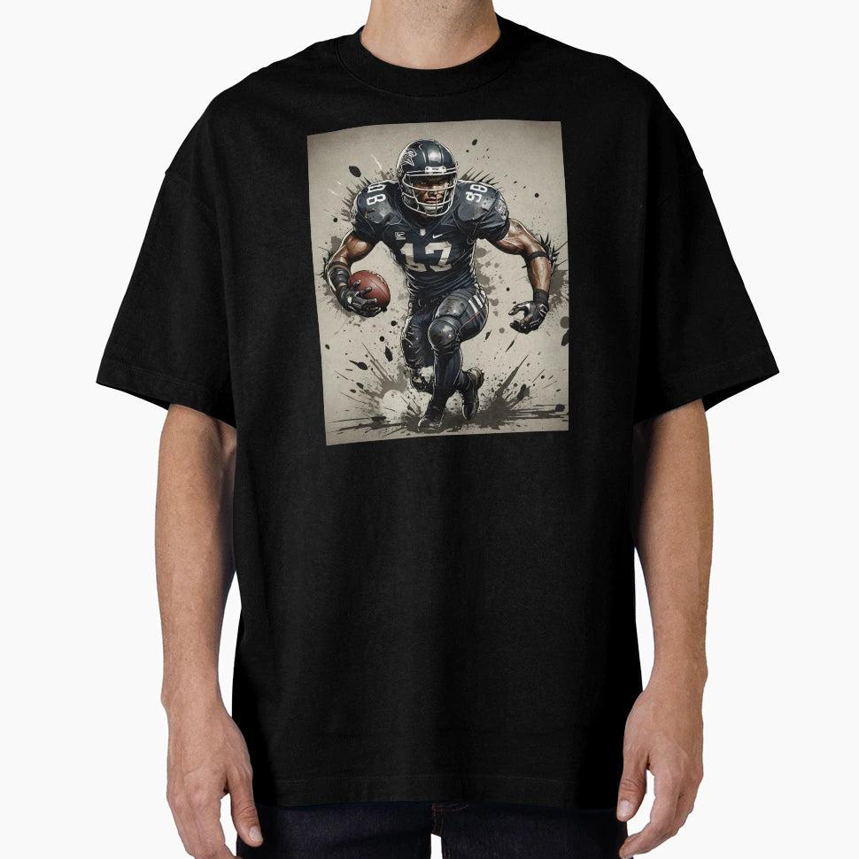 Gridiron Fury Punk American Football T-Shirt - Custom Art Print Men Women - T-Shirt, Sweatshirt, Hoodie