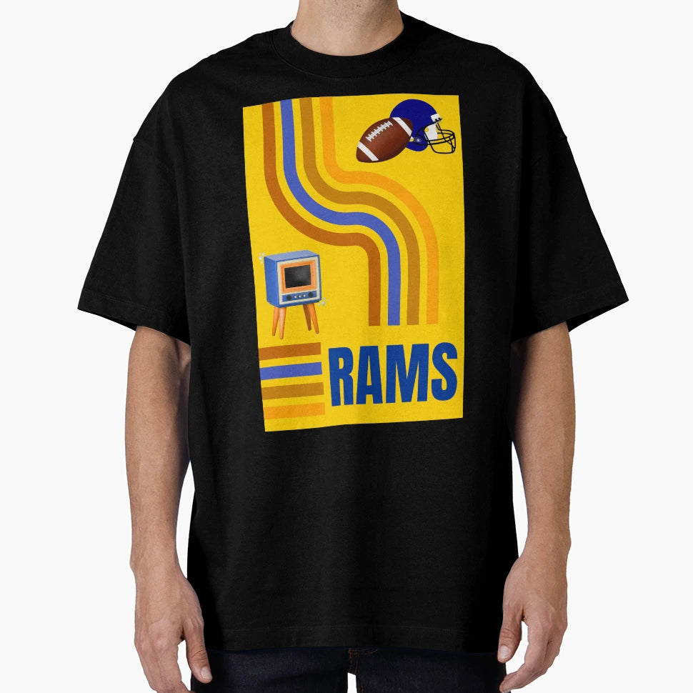 Rams House Mid Century Football 1950S Los T-Shirt - Novelty Apparel Unisex - T-Shirt, Sweatshirt, Hoodie