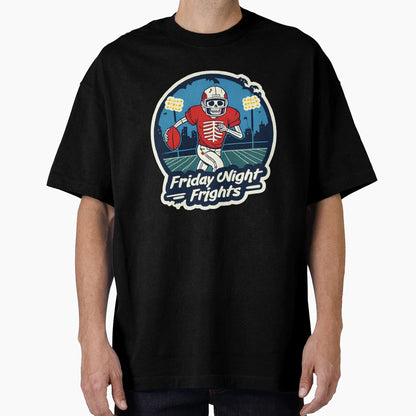 Friday Night Frights Skeleton Football T-Shirt - Aesthetic Graphic Unisex - T-Shirt, Sweatshirt, Hoodie