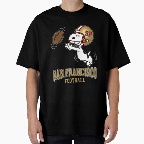 San Francisco Football Snoopy San T-Shirt - Minimalist Print for Adults - T-Shirt, Sweatshirt, Hoodie