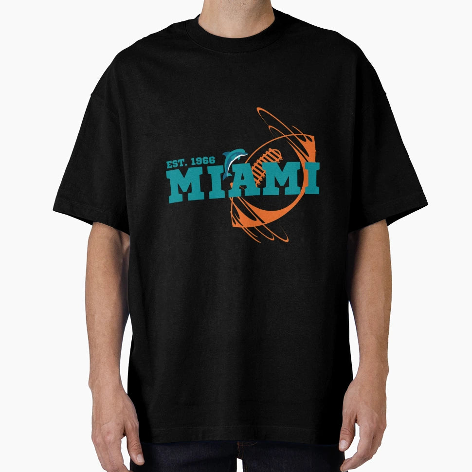 Miami Est 1966 Football Gift T-Shirt - Casual Everyday Wear for Adults - T-Shirt, Sweatshirt, Hoodie