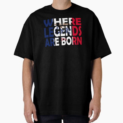 Iowa Flag Where Legends Are Born T-Shirt - Unique Graphic for Adults - T-Shirt, Sweatshirt, Hoodie