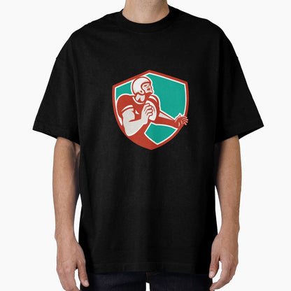 American Football Player Angry Shield T-Shirt - Novelty Apparel Unisex - T-Shirt, Sweatshirt, Hoodie