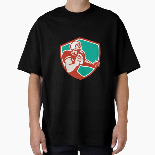American Football Player Angry Shield T-Shirt - Novelty Apparel Unisex - T-Shirt, Sweatshirt, Hoodie