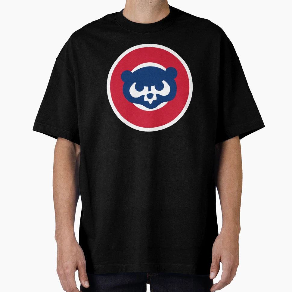 Blue Bear Red And Blue Circles T-Shirt - Minimalist Print Unisex - T-Shirt, Sweatshirt, Hoodie