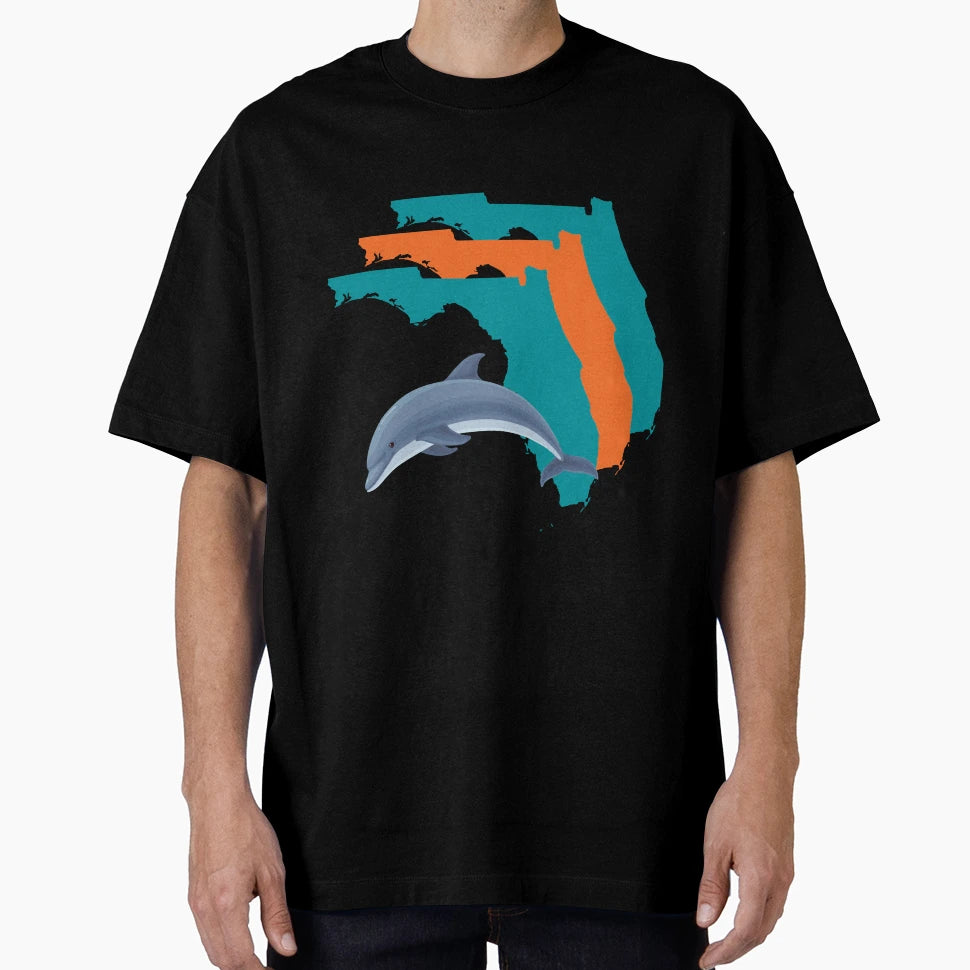 Florida Border Dolphins T-Shirt - Trendy Graphic Unisex - T-Shirt, Sweatshirt, Hoodie