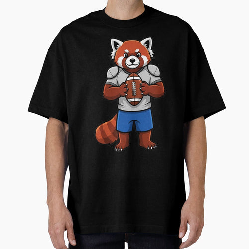 Red Panda Football Player Mascot T-Shirt - Streetwear Style for Adults - T-Shirt, Sweatshirt, Hoodie