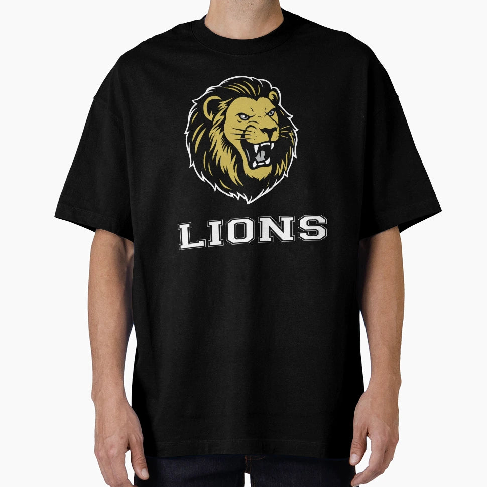 Lions Sports Team Logo T-Shirt - Novelty Apparel Men Women - T-Shirt, Sweatshirt, Hoodie