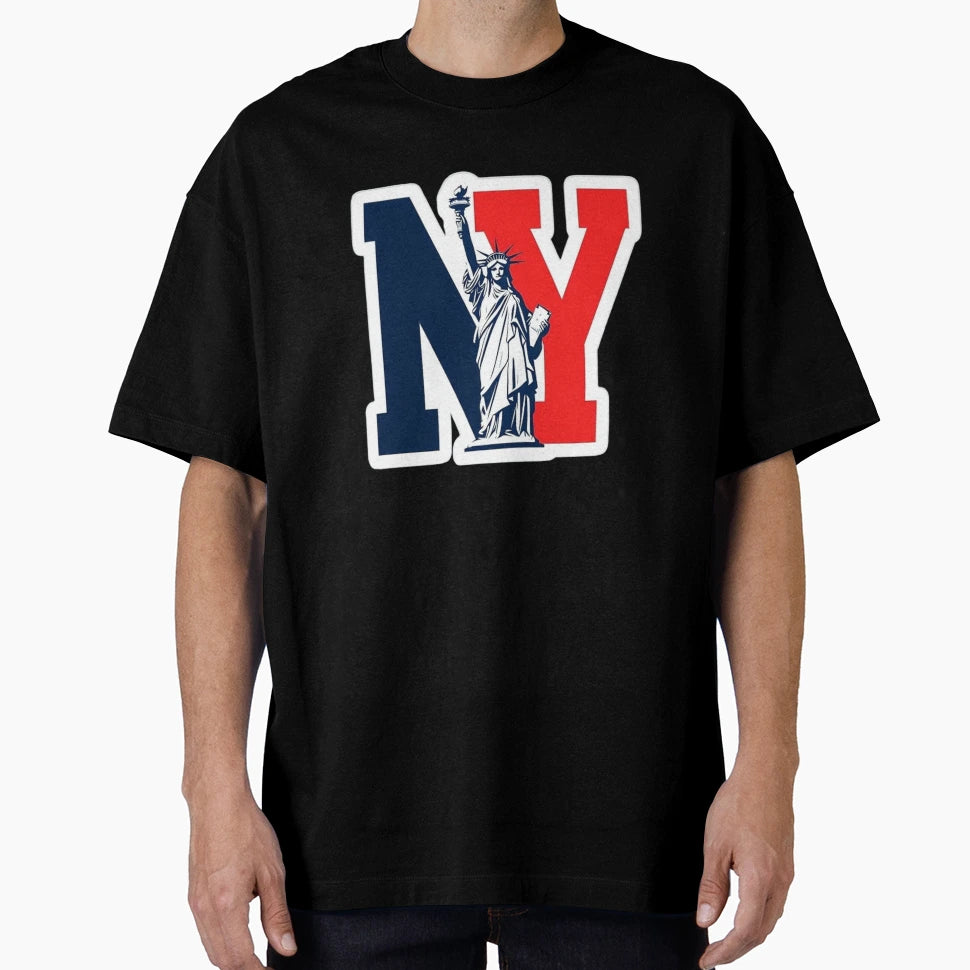 Ny Statue Liberty Bold T-Shirt - Novelty Apparel Men Women - T-Shirt, Sweatshirt, Hoodie