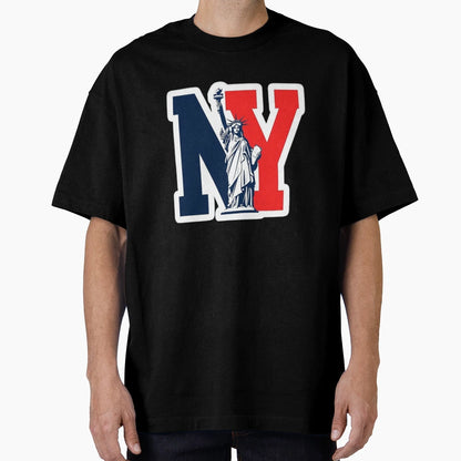 Ny Statue Liberty Bold T-Shirt - Novelty Apparel Men Women - T-Shirt, Sweatshirt, Hoodie