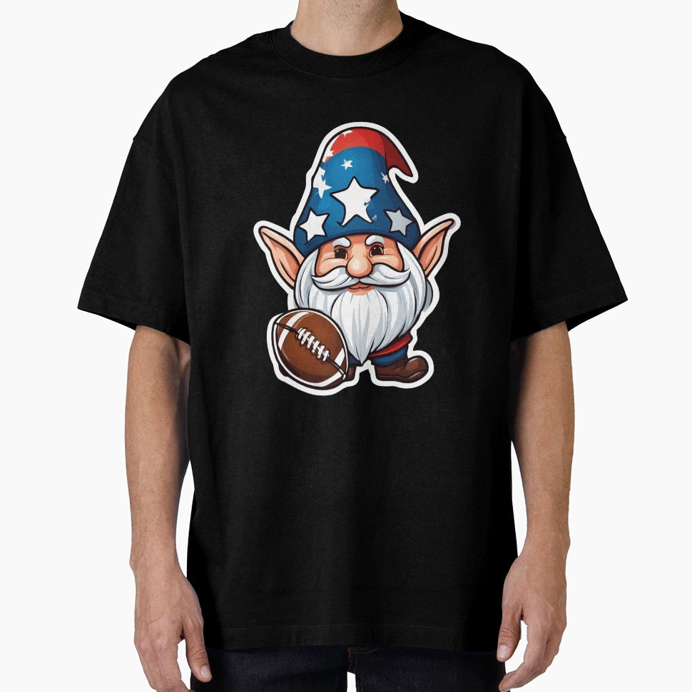 Gnome American Football T-Shirt - Aesthetic Graphic for Adults - T-Shirt, Sweatshirt, Hoodie