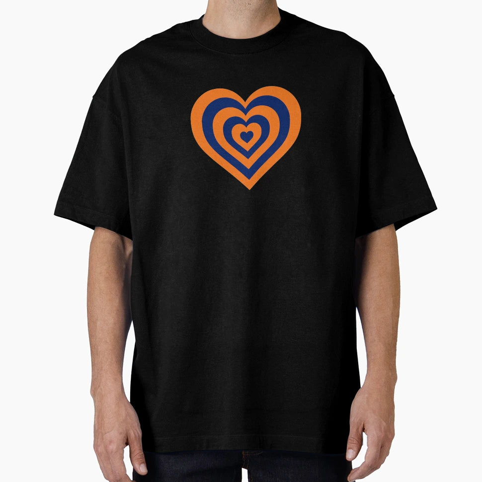 Blue And Orange Powerpuff Heart T-Shirt - Minimalist Print Men Women - T-Shirt, Sweatshirt, Hoodie