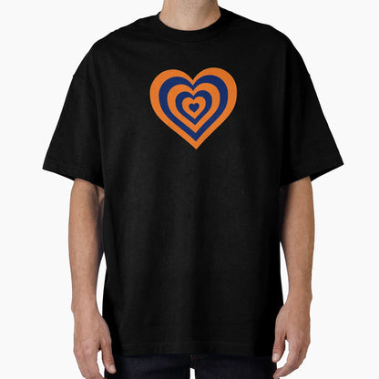 Blue And Orange Powerpuff Heart T-Shirt - Minimalist Print Men Women - T-Shirt, Sweatshirt, Hoodie