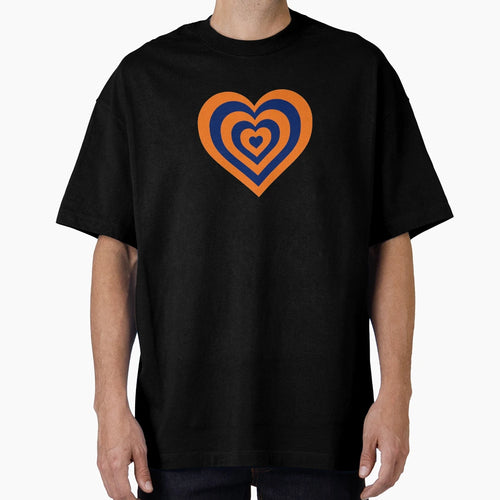 Blue And Orange Powerpuff Heart T-Shirt - Minimalist Print Men Women - T-Shirt, Sweatshirt, Hoodie